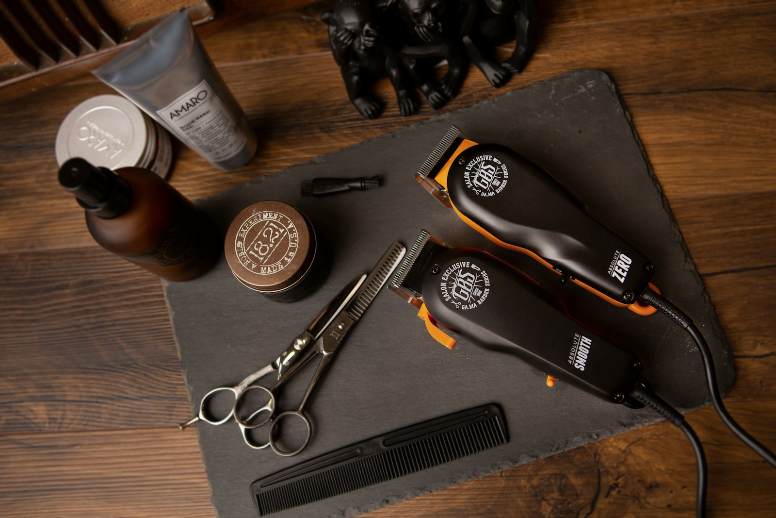 Professional barber clippers and tools